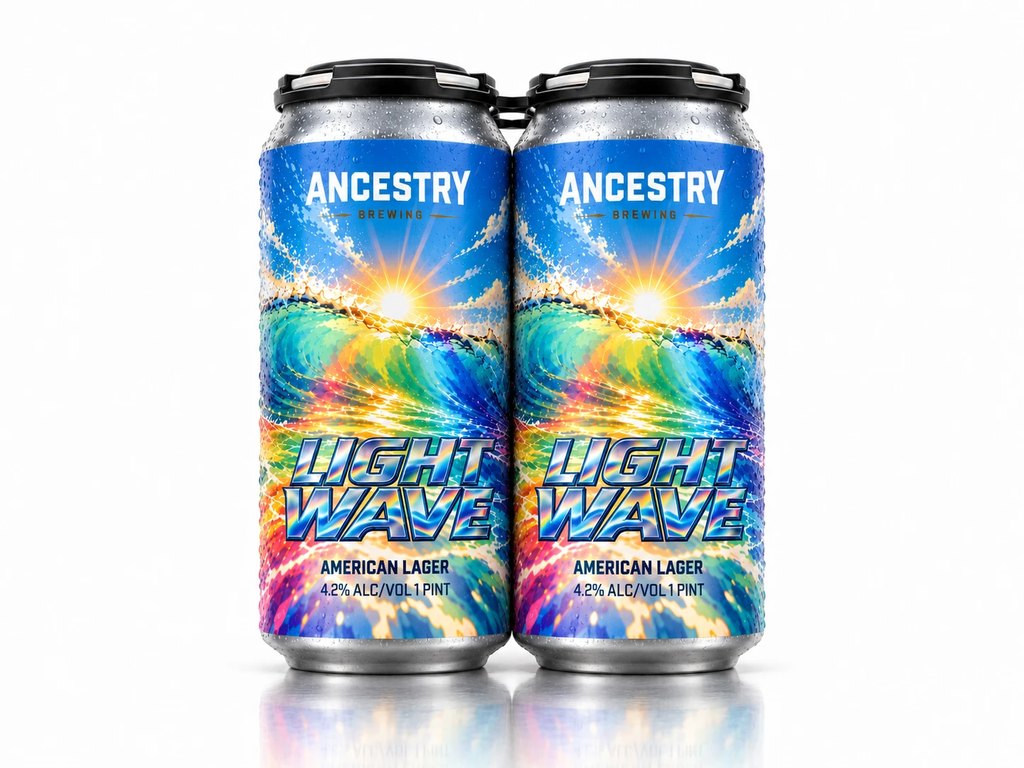 Light Wave American Lager 16oz cans