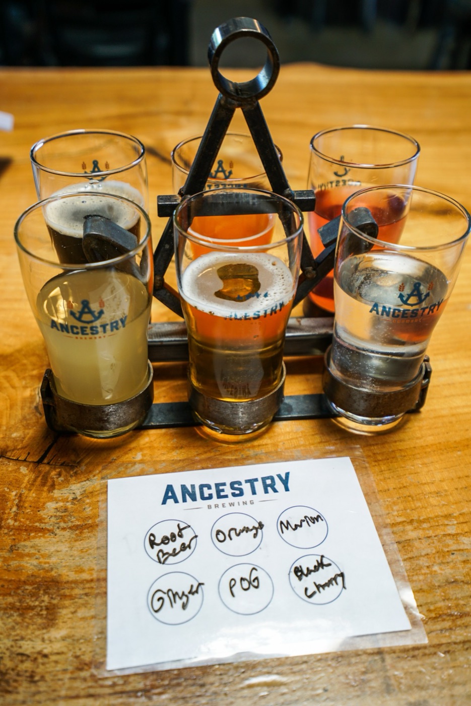 An Ancestry rotating draft soda